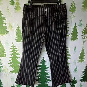Hot Topic Black Pants with White Stripes